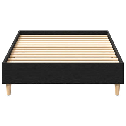 vidaXL Bettrahmen Schwarz Eichen-Optik 193 x 93 x 25 cm Holzwerkstoff