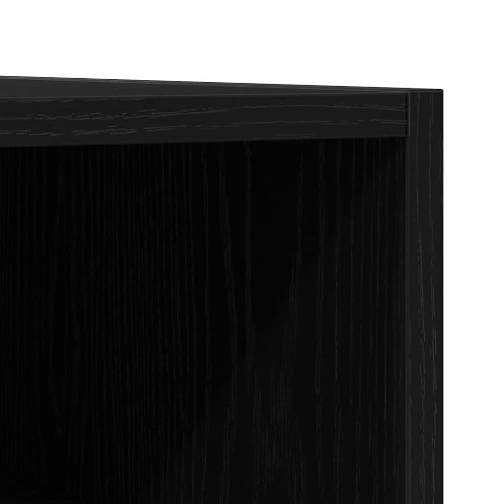 vidaXL Schallplattenschrank Schwarz Eichen-Optik 100 x 38 x 48 cm