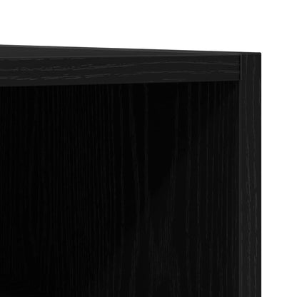 vidaXL Schallplattenschrank Schwarz Eichen-Optik 100 x 38 x 48 cm