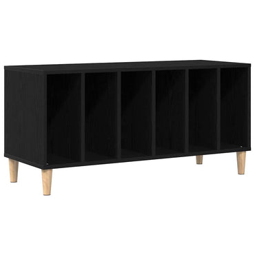 vidaXL Schallplattenschrank Schwarz Eichen-Optik 100 x 38 x 48 cm