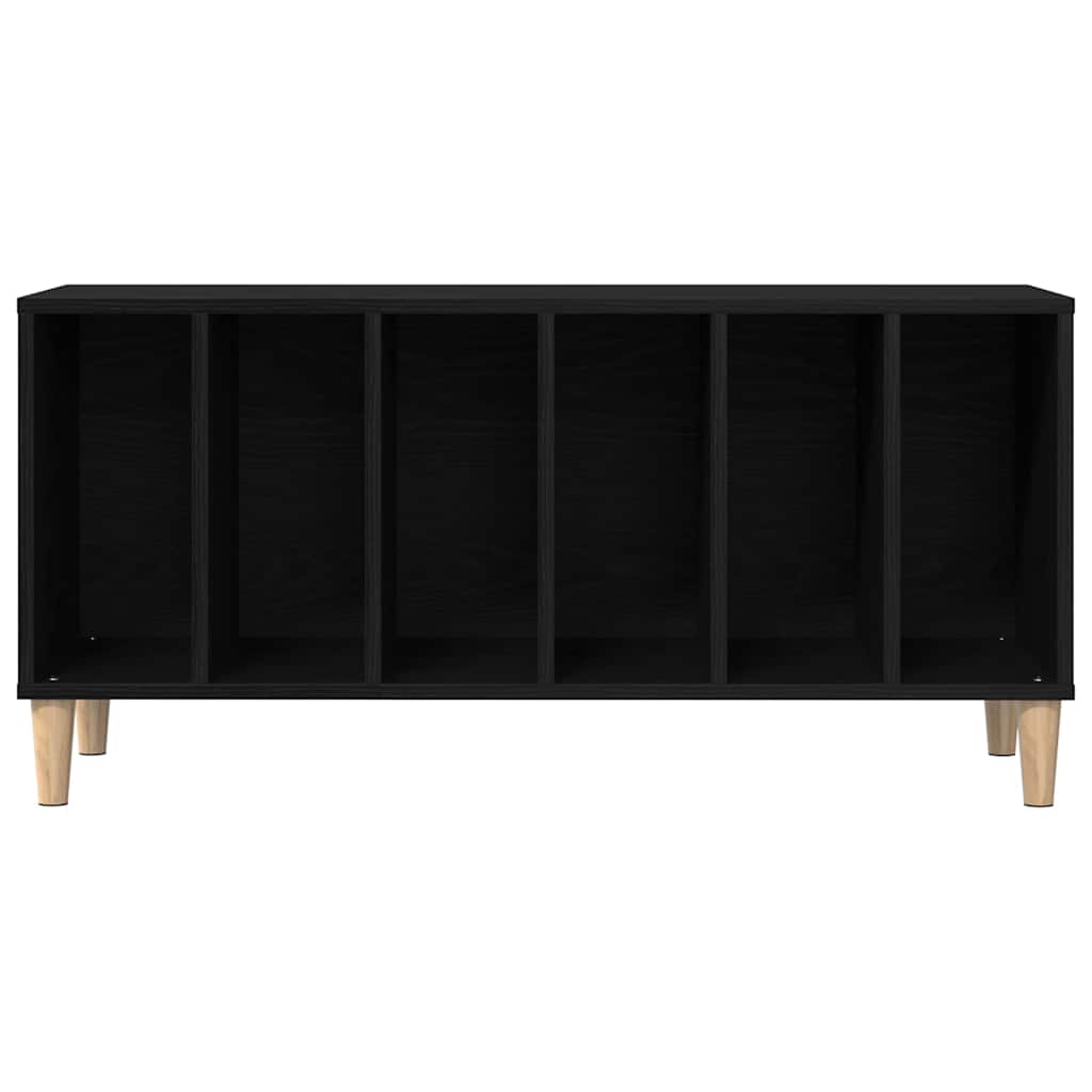 vidaXL Schallplattenschrank Schwarz Eichen-Optik 100 x 38 x 48 cm