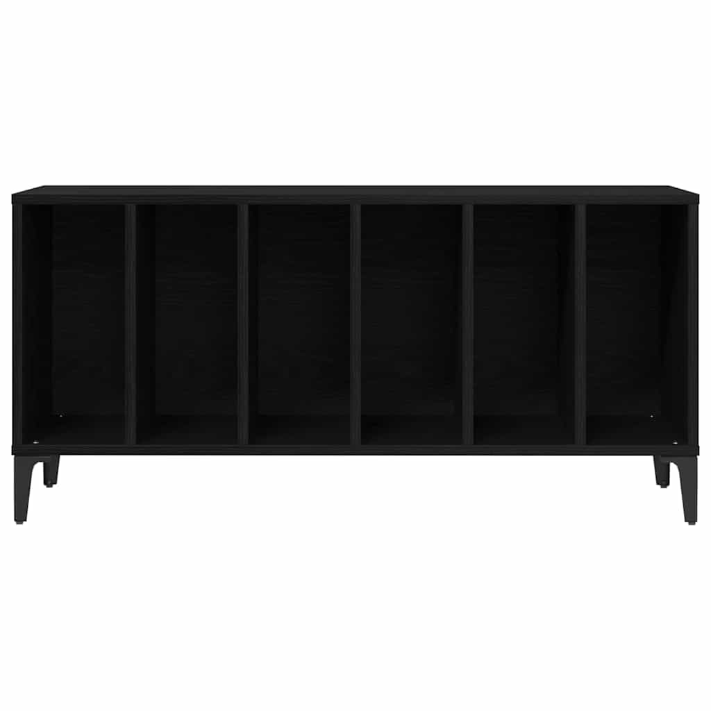 vidaXL Schallplattenschrank Schwarz Eichen-Optik 100 x 38 x 48 cm