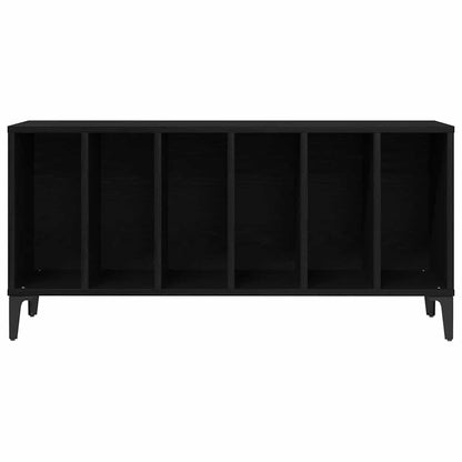vidaXL Schallplattenschrank Schwarz Eichen-Optik 100 x 38 x 48 cm