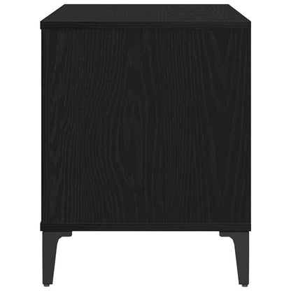 vidaXL Schallplattenschrank Schwarz Eichen-Optik 100 x 38 x 48 cm