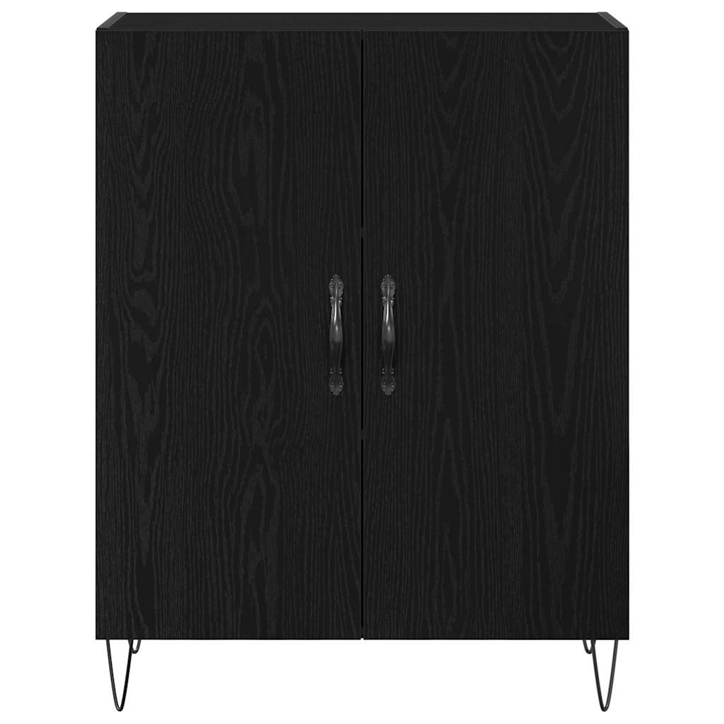 Sideboard Schwarz Eichen-Optik 69,5 x 34 x 90 cm Holzwerkstoff