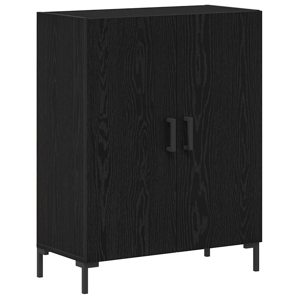 Sideboard Schwarz Eichen-Optik 69,5 x 34 x 90 cm Holzwerkstoff
