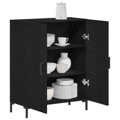 Sideboard Schwarz Eichen-Optik 69,5 x 34 x 90 cm Holzwerkstoff