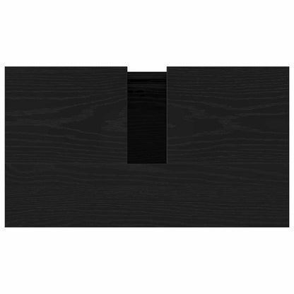 vidaXL Waschbeckenschrank mit Tür Schwarz Eichen-Optik 58 x 33 x 60 cm