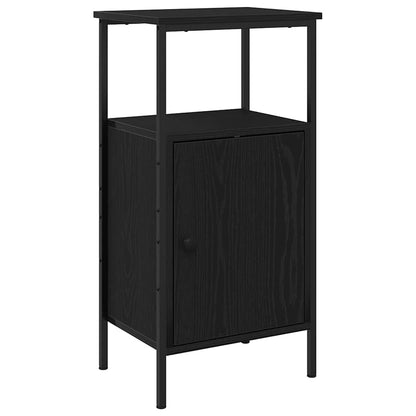 vidaXL Nachttisch 2 pcs Schwarz Eichen-Optik 41 x 31 x 80 cm