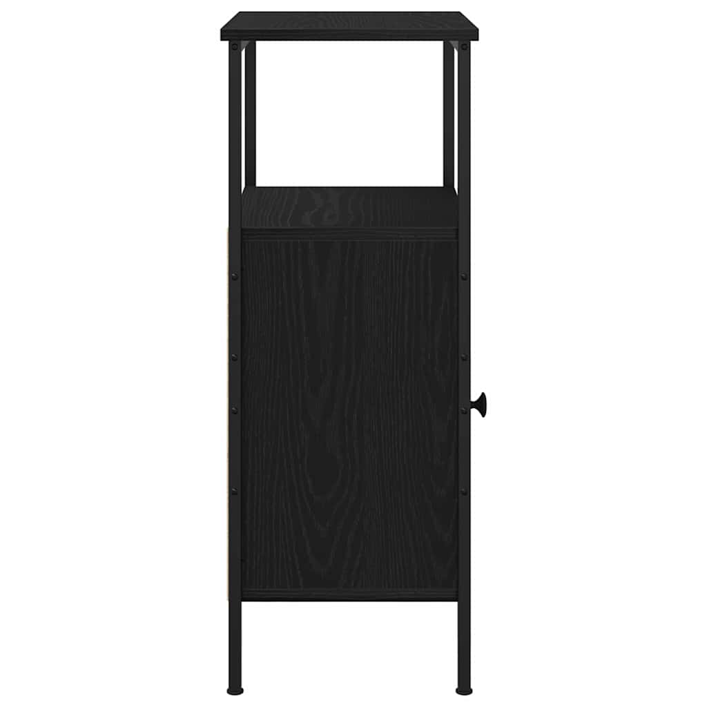 vidaXL Nachttisch 2 pcs Schwarz Eichen-Optik 41 x 31 x 80 cm