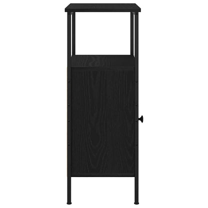 vidaXL Nachttisch 2 pcs Schwarz Eichen-Optik 41 x 31 x 80 cm