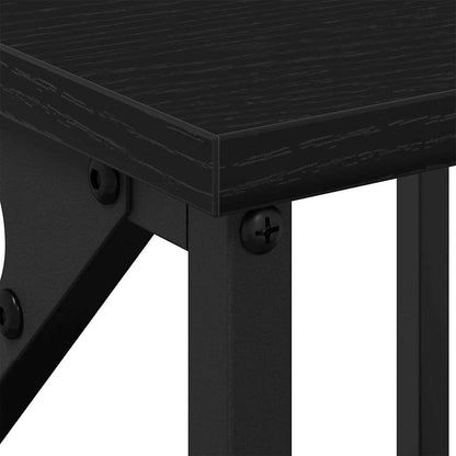 vidaXL Nachttisch 2 pcs Schwarz Eichen-Optik 34 x 35,5 x 70 cm