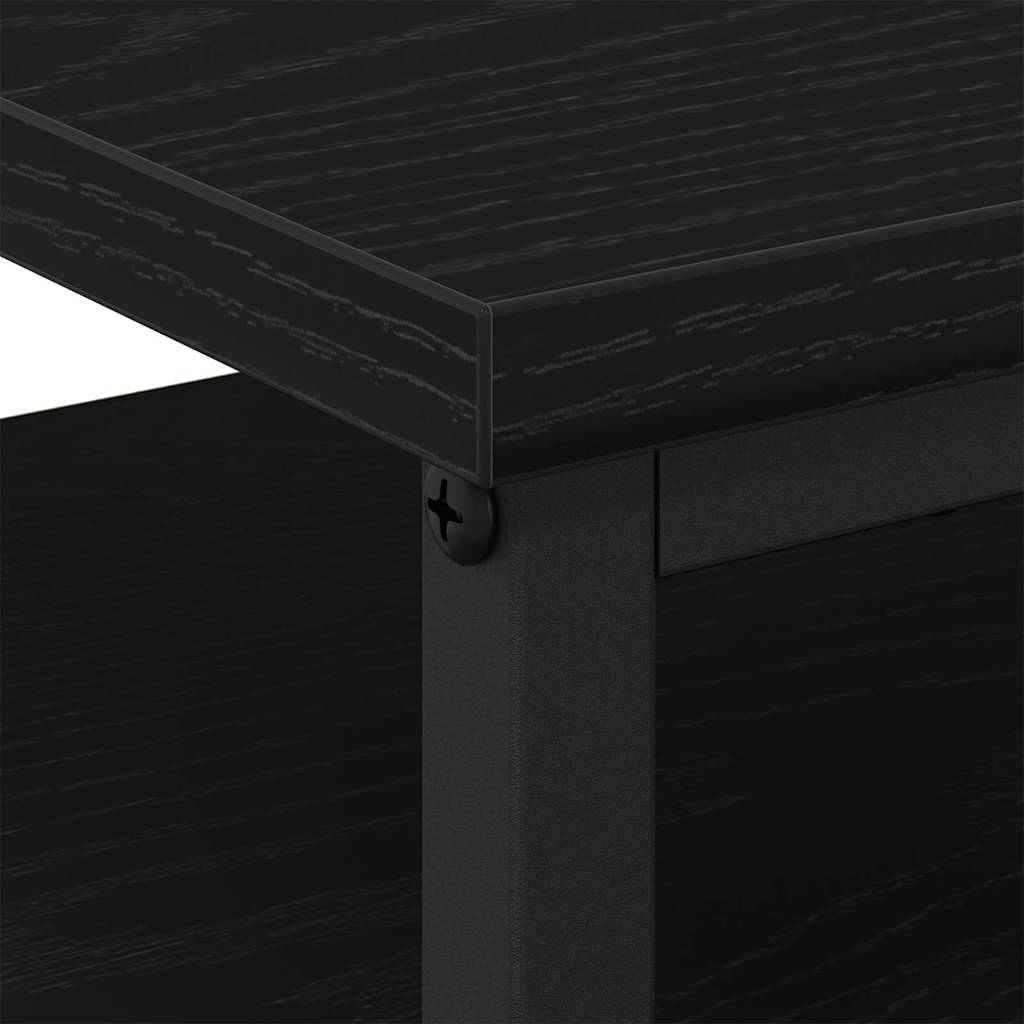 vidaXL Nachttisch Schwarz Eichen-Optik 34 x 35,5 x 50 cm Holzwerkstoff