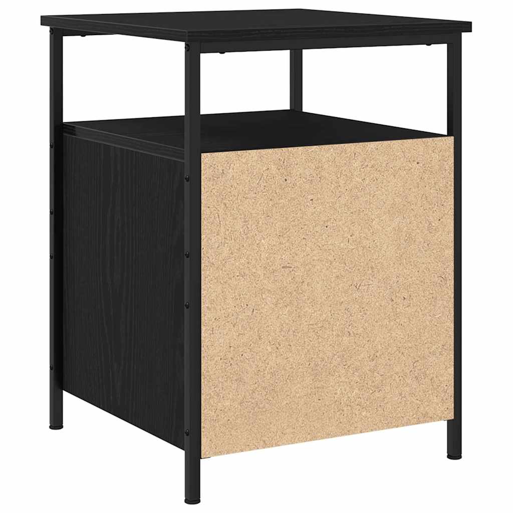 vidaXL Nachttisch Schwarz Eichen-Optik 34 x 35,5 x 50 cm Holzwerkstoff