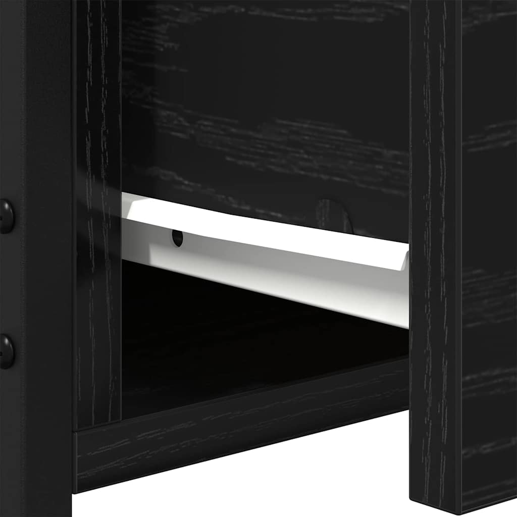 vidaXL Nachttisch Schwarz Eichen-Optik 34 x 36 x 50 cm Holzwerkstoff