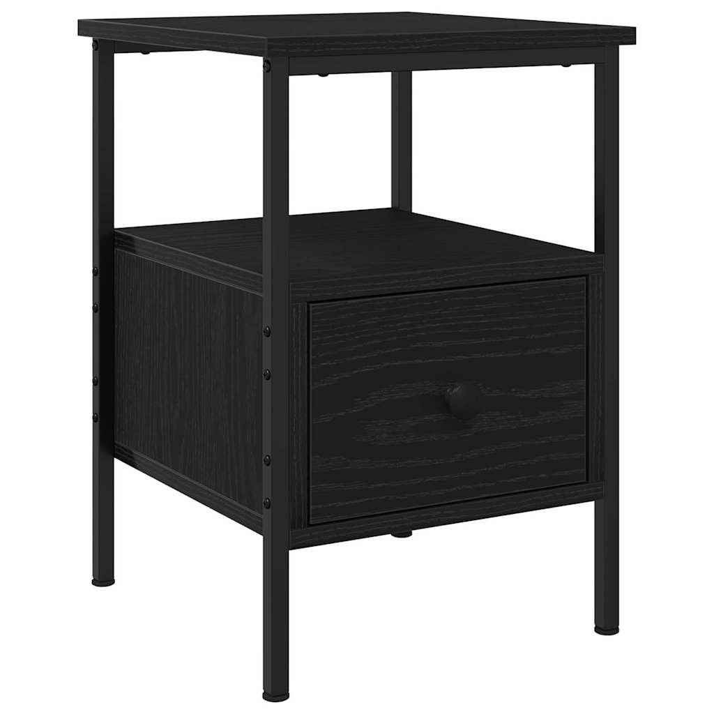 vidaXL Nachttisch Schwarz Eichen-Optik 34 x 36 x 50 cm Holzwerkstoff