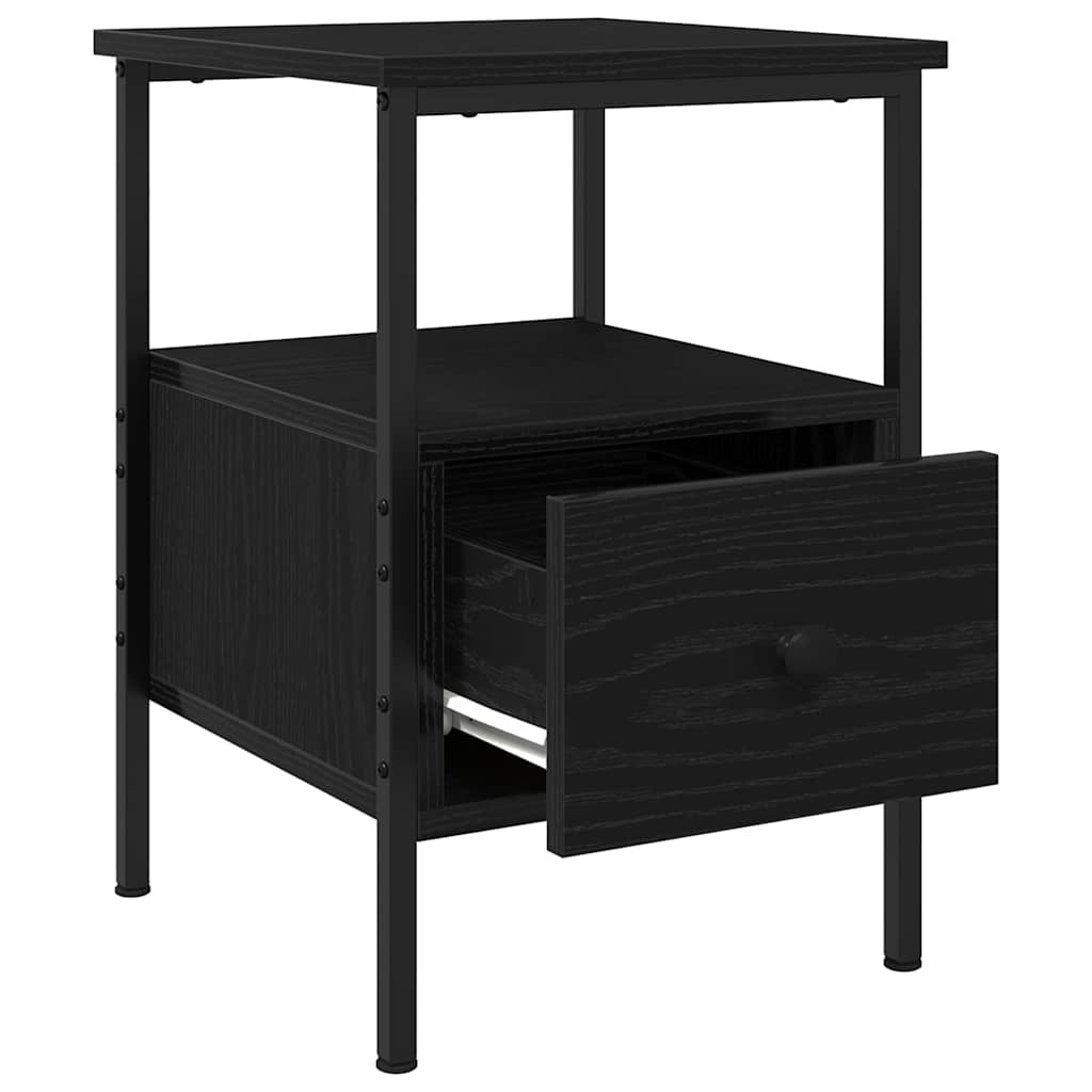 vidaXL Nachttisch Schwarz Eichen-Optik 34 x 36 x 50 cm Holzwerkstoff