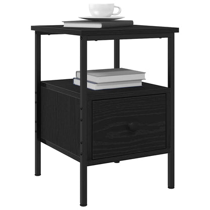 vidaXL Nachttisch Schwarz Eichen-Optik 34 x 36 x 50 cm Holzwerkstoff