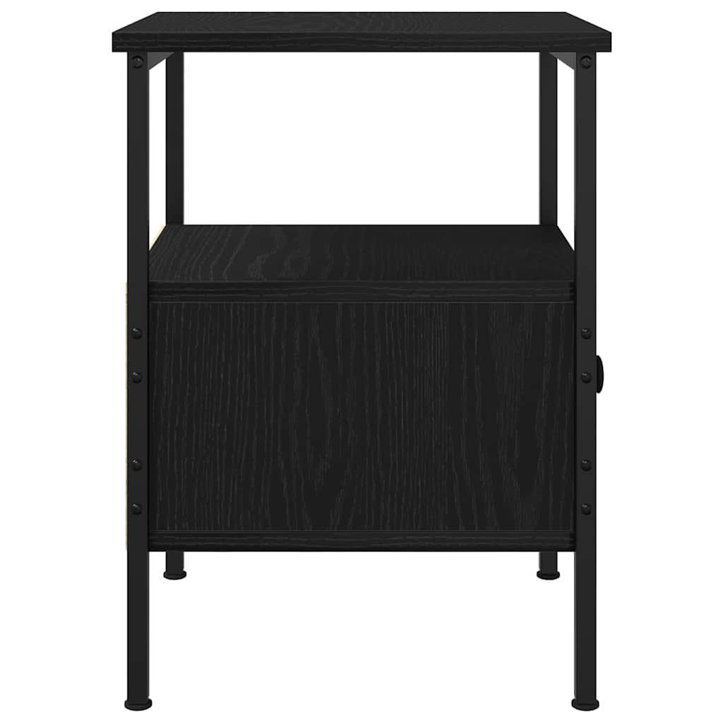 vidaXL Nachttisch Schwarz Eichen-Optik 34 x 36 x 50 cm Holzwerkstoff