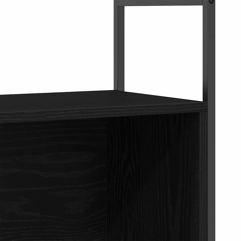 vidaXL Regal Schwarz Eichen-Optik 80 x 30 x 78.5 cm Holzwerkstoff