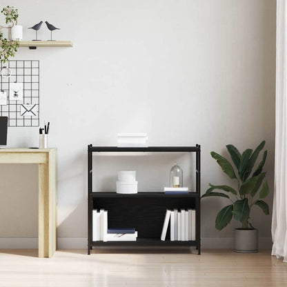 vidaXL Regal Schwarz Eichen-Optik 80 x 30 x 78.5 cm Holzwerkstoff