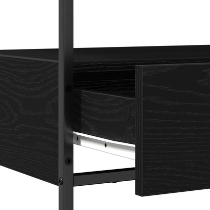 vidaXL Konsolentisch Schwarz Eichen-Optik 75 x 40 x 75 cm