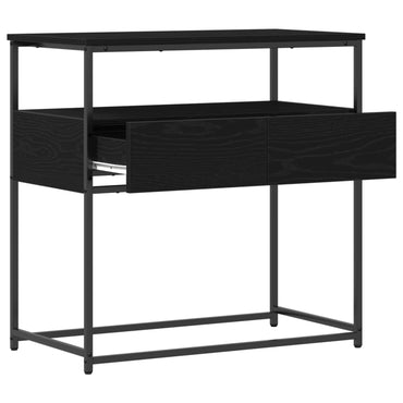vidaXL Konsolentisch Schwarz Eichen-Optik 75 x 40 x 75 cm