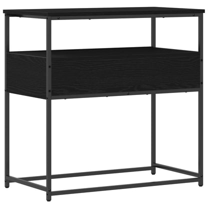 vidaXL Konsolentisch Schwarz Eichen-Optik 75 x 40 x 75 cm