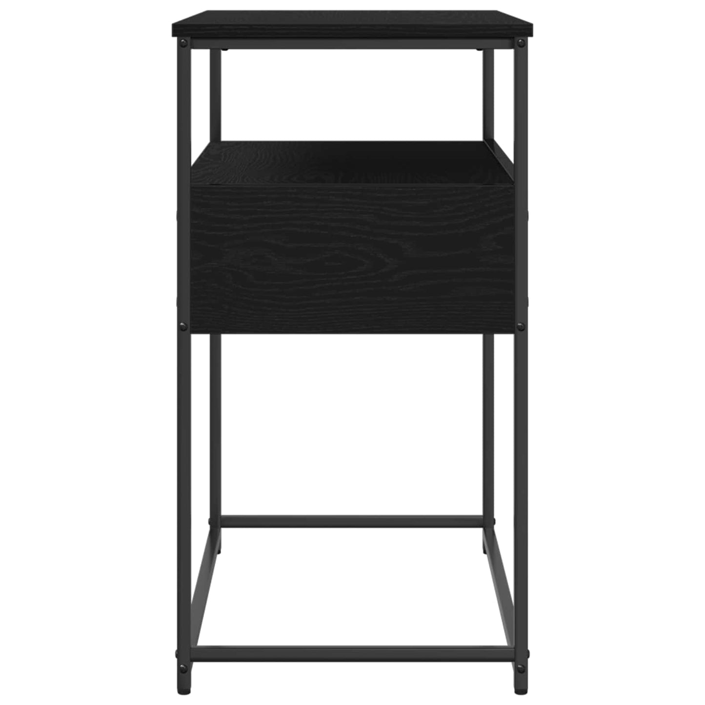 vidaXL Konsolentisch Schwarz Eichen-Optik 75 x 40 x 75 cm