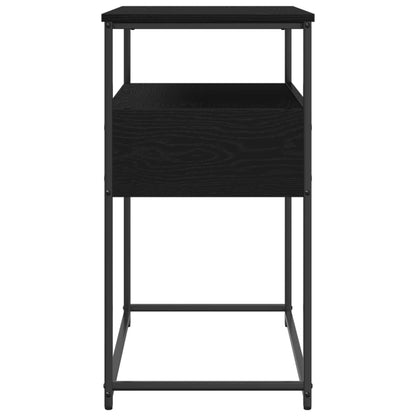vidaXL Konsolentisch Schwarz Eichen-Optik 75 x 40 x 75 cm