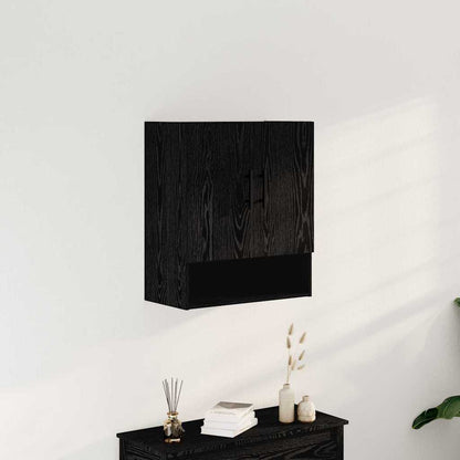 vidaXL Wandmontierter Schrank Schwarz Eichen-Optik 60 x 31 x 70 cm