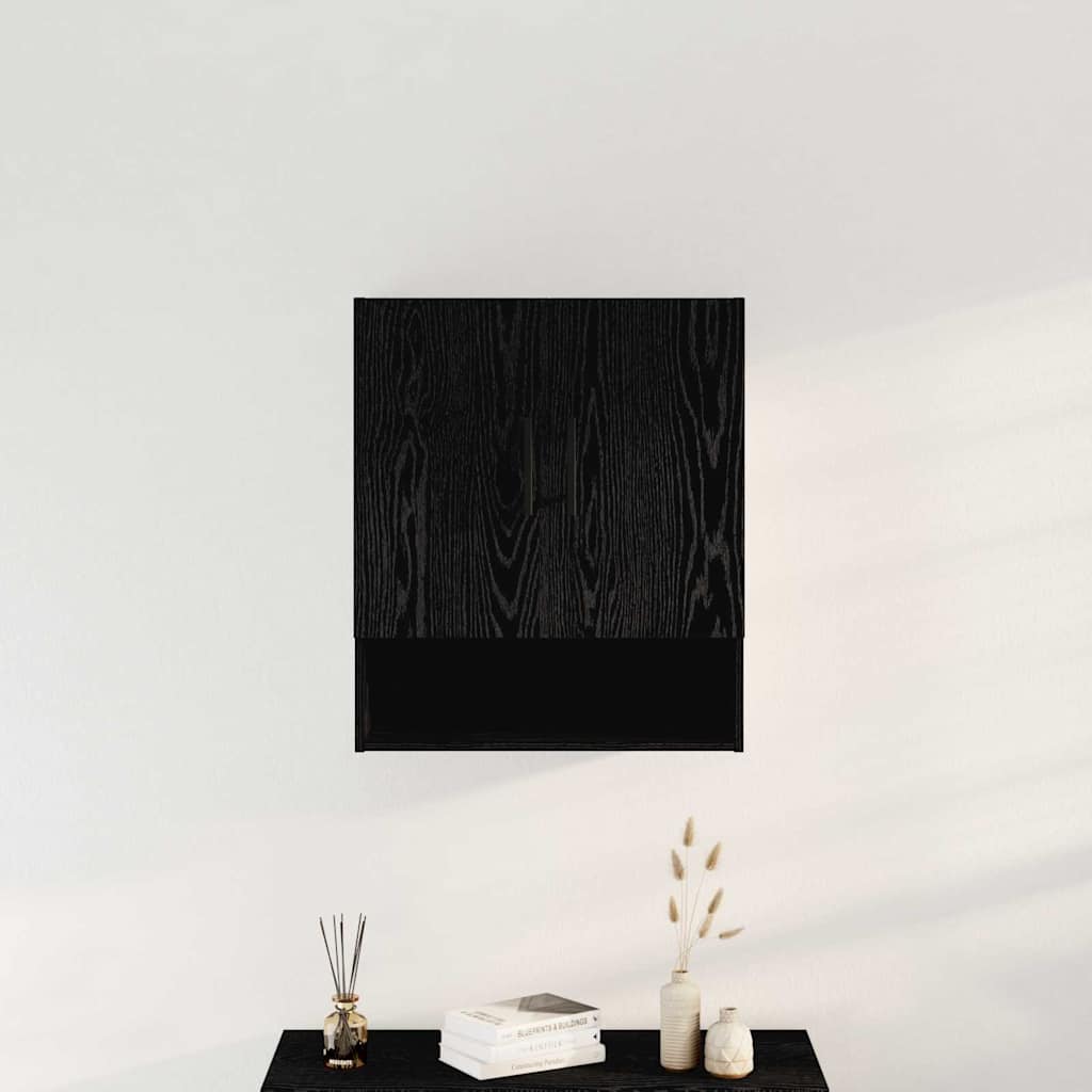 vidaXL Wandmontierter Schrank Schwarz Eichen-Optik 60 x 31 x 70 cm
