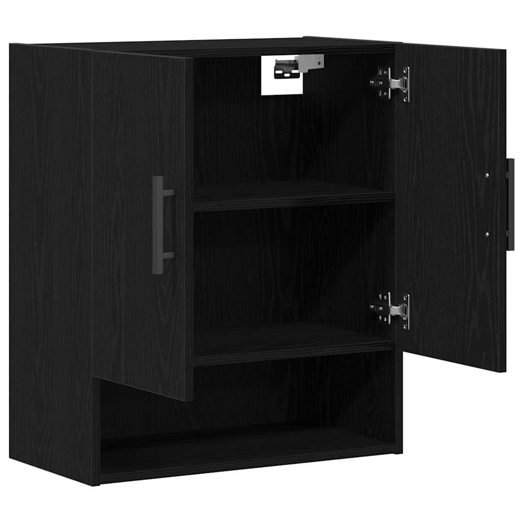 vidaXL Wandmontierter Schrank Schwarz Eichen-Optik 60 x 31 x 70 cm