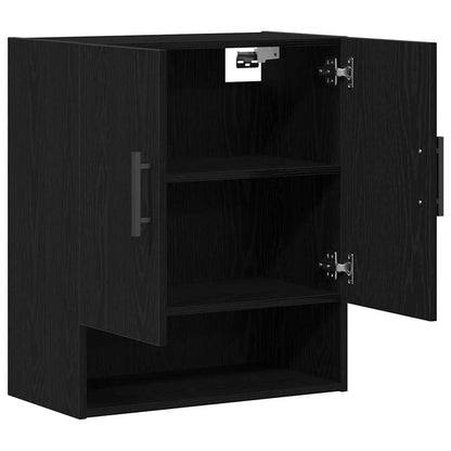 vidaXL Wandmontierter Schrank Schwarz Eichen-Optik 60 x 31 x 70 cm