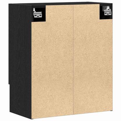 vidaXL Wandmontierter Schrank Schwarz Eichen-Optik 60 x 31 x 70 cm