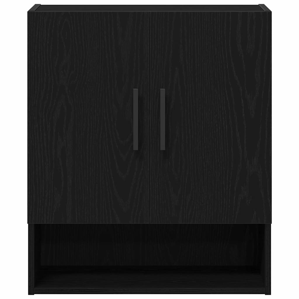 vidaXL Wandmontierter Schrank Schwarz Eichen-Optik 60 x 31 x 70 cm
