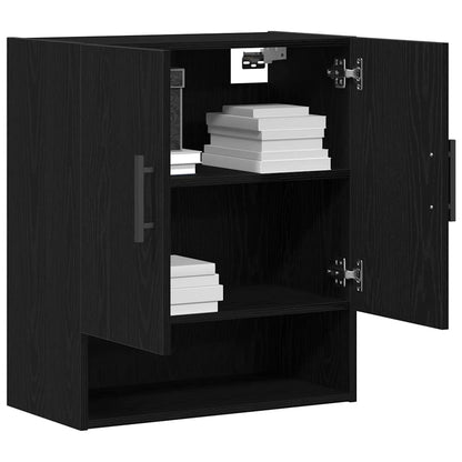 vidaXL Wandmontierter Schrank Schwarz Eichen-Optik 60 x 31 x 70 cm