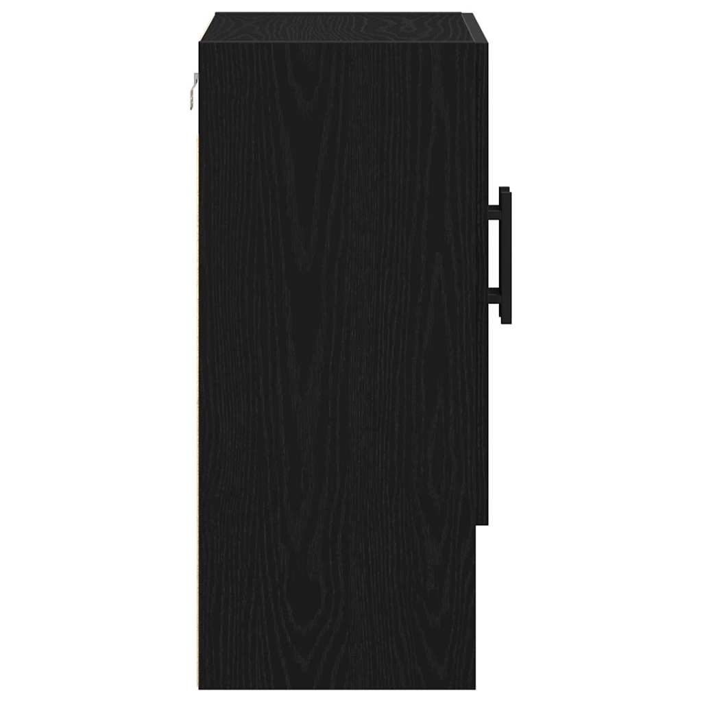 vidaXL Wandmontierter Schrank Schwarz Eichen-Optik 60 x 31 x 70 cm