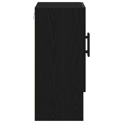 vidaXL Wandmontierter Schrank Schwarz Eichen-Optik 60 x 31 x 70 cm