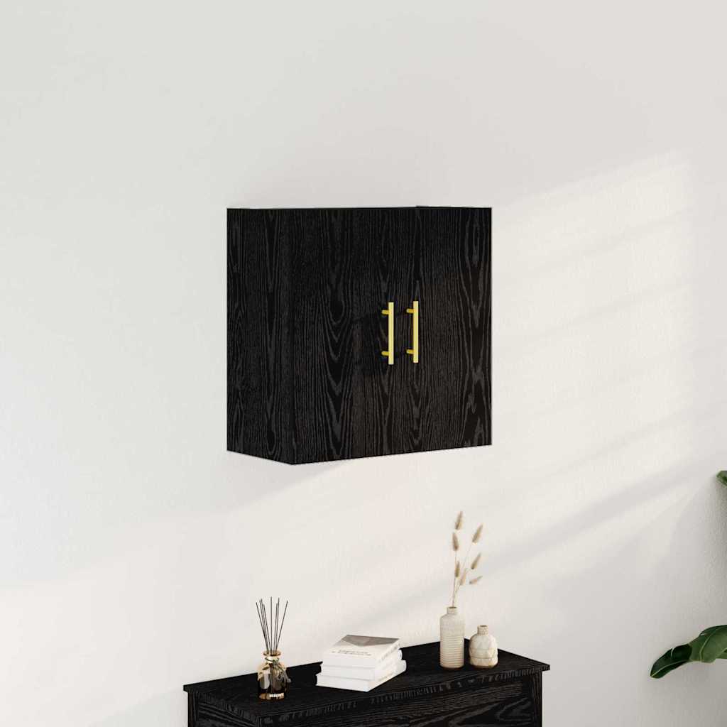 vidaXL Wandmontierter Schrank Schwarz Eichen-Optik 60 x 31 x 70 cm