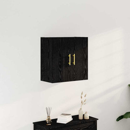 vidaXL Wandmontierter Schrank Schwarz Eichen-Optik 60 x 31 x 70 cm