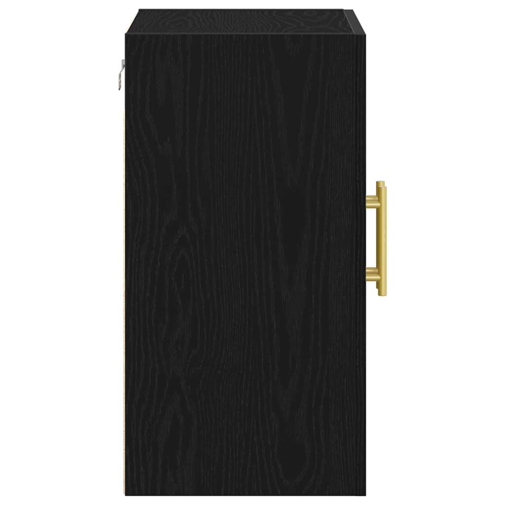 vidaXL Wandmontierter Schrank Schwarz Eichen-Optik 60 x 31 x 70 cm