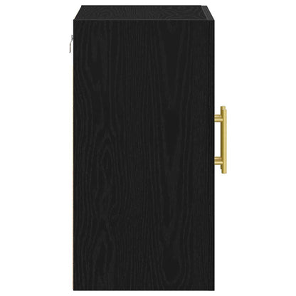 vidaXL Wandmontierter Schrank Schwarz Eichen-Optik 60 x 31 x 70 cm