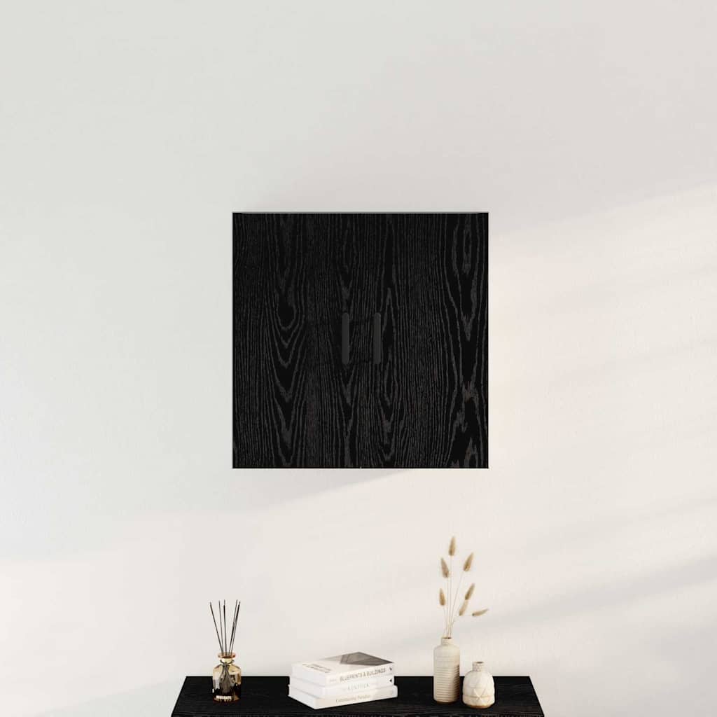 vidaXL Wandmontierter Schrank Schwarz Eichen-Optik 60 x 31 x 60 cm