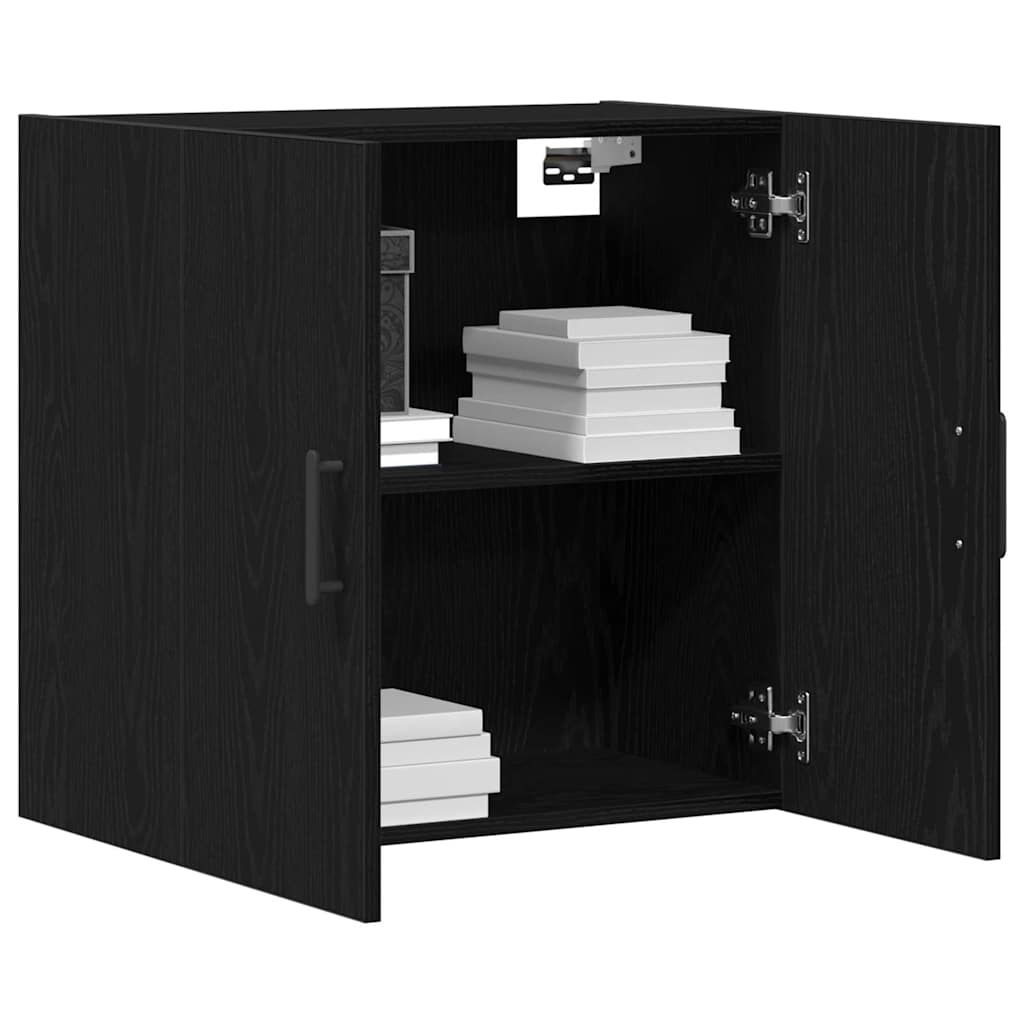 vidaXL Wandmontierter Schrank Schwarz Eichen-Optik 60 x 31 x 60 cm