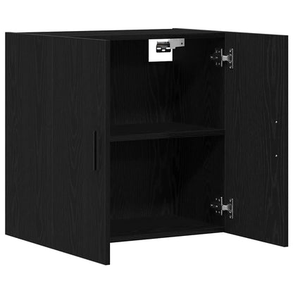 vidaXL Wandmontierter Schrank Schwarz Eichen-Optik 60 x 31 x 60 cm