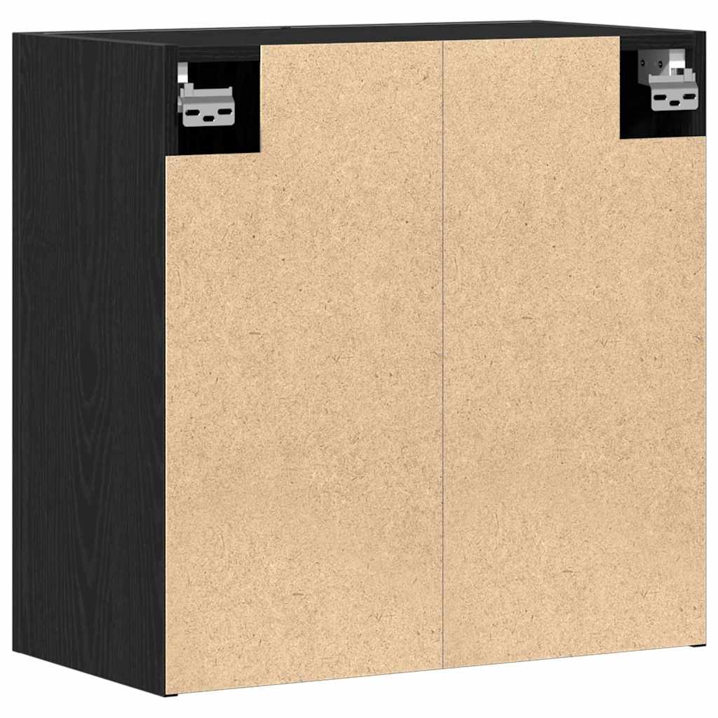 vidaXL Wandmontierter Schrank Schwarz Eichen-Optik 60 x 31 x 60 cm