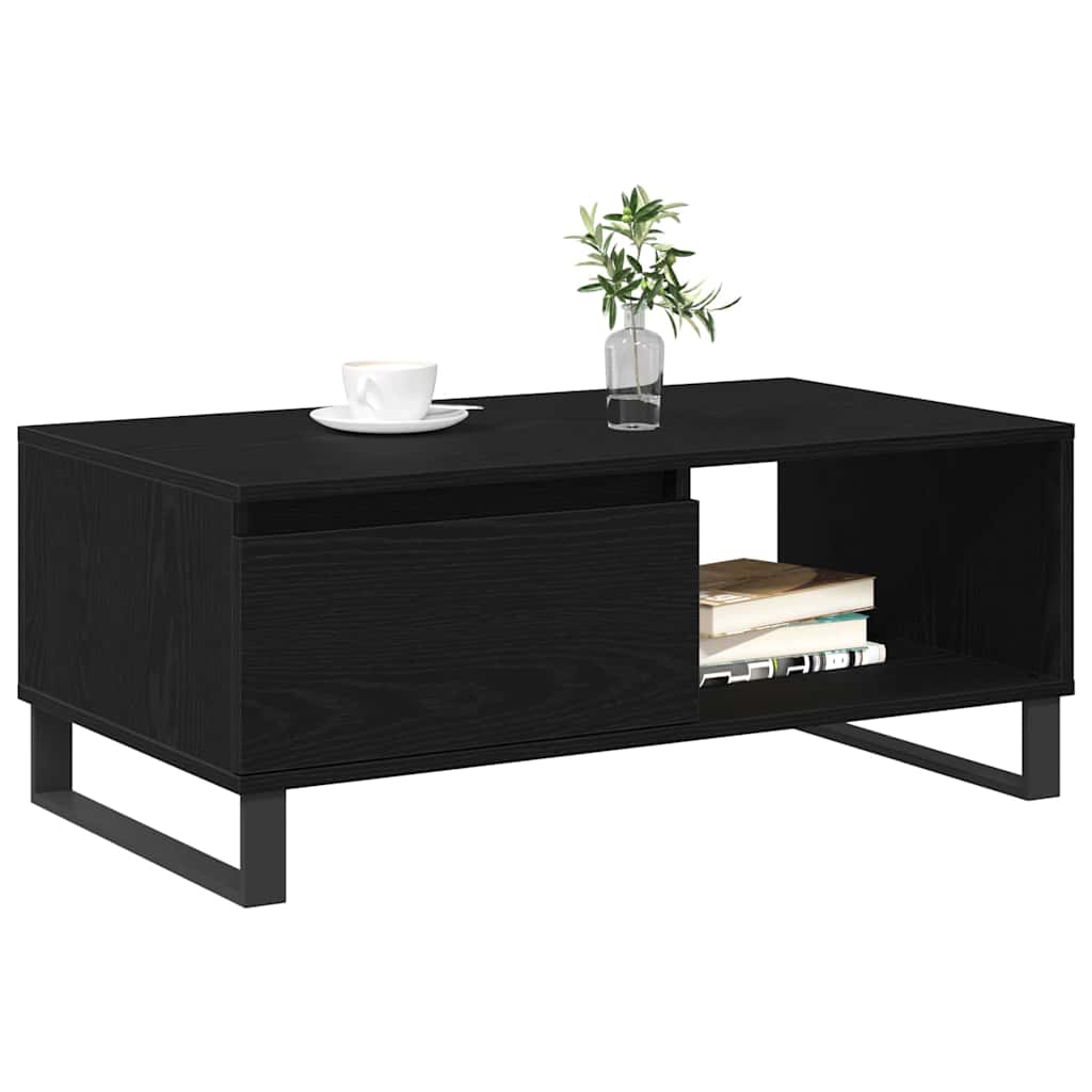 Couchtisch Schwarz Eichen-Optik 90 x 50 x 36,5 cm Holzwerkstoff
