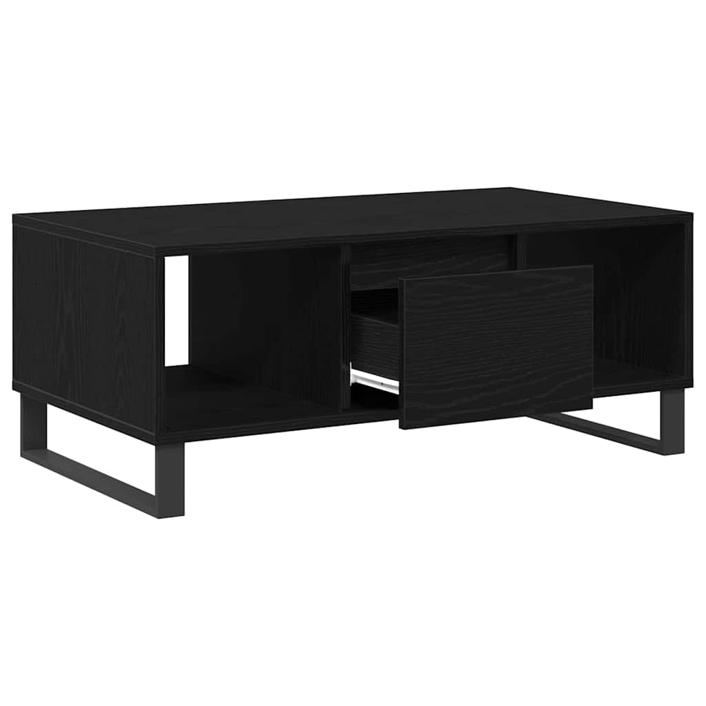 Couchtisch Schwarz Eichen-Optik 90 x 50 x 36,5 cm Holzwerkstoff