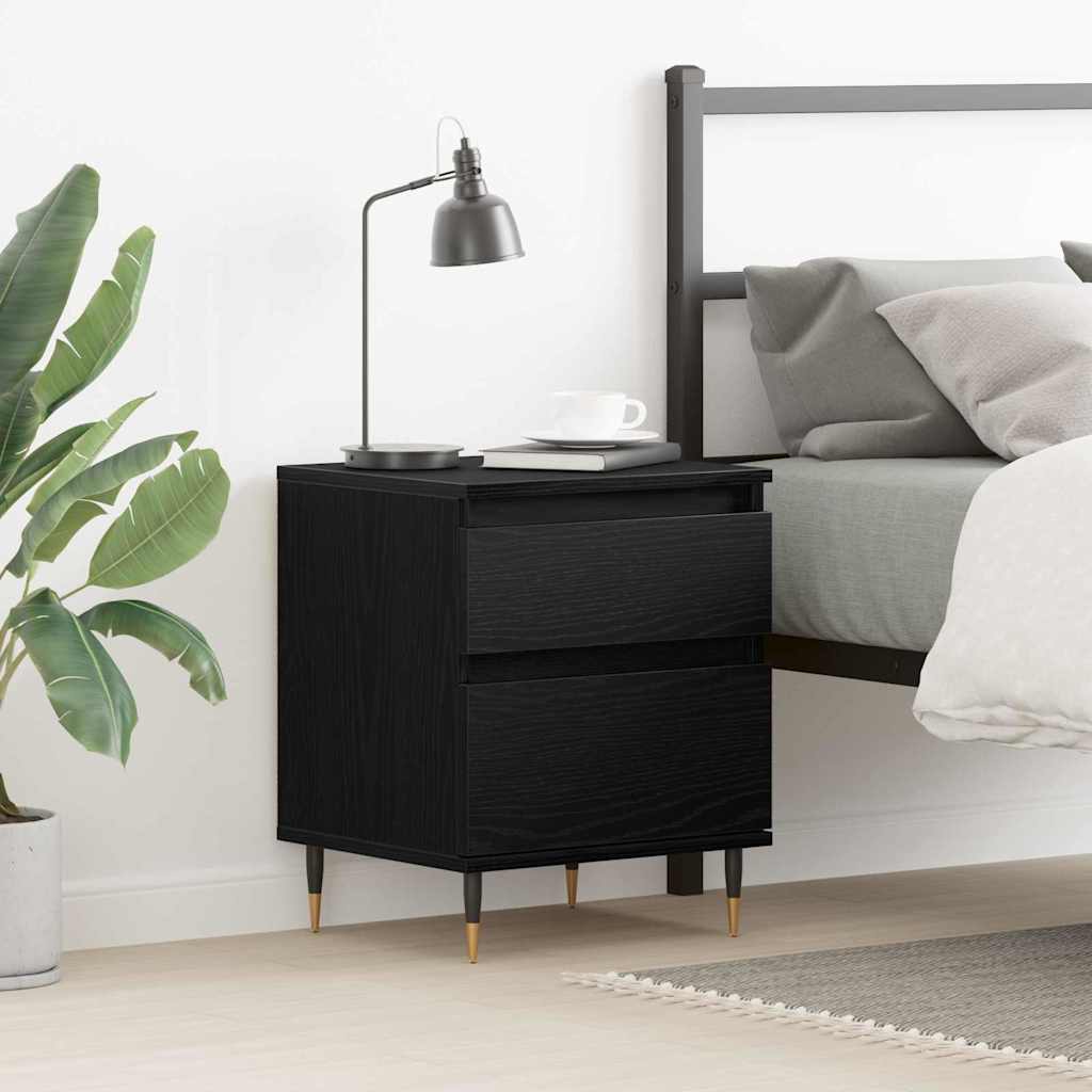 vidaXL Nachttisch Schwarz Eichen-Optik 40 x 35 x 50 cm Holzwerkstoff